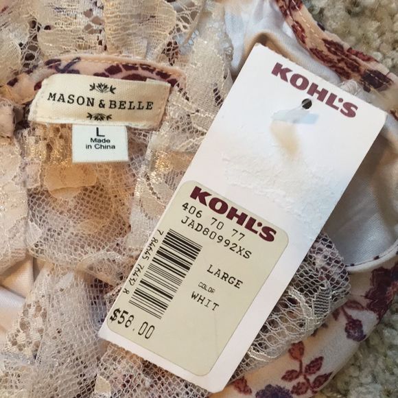 Mason & Belle Paisley Lace Detailed Maxi Dress Size L - Picture 7 of 8